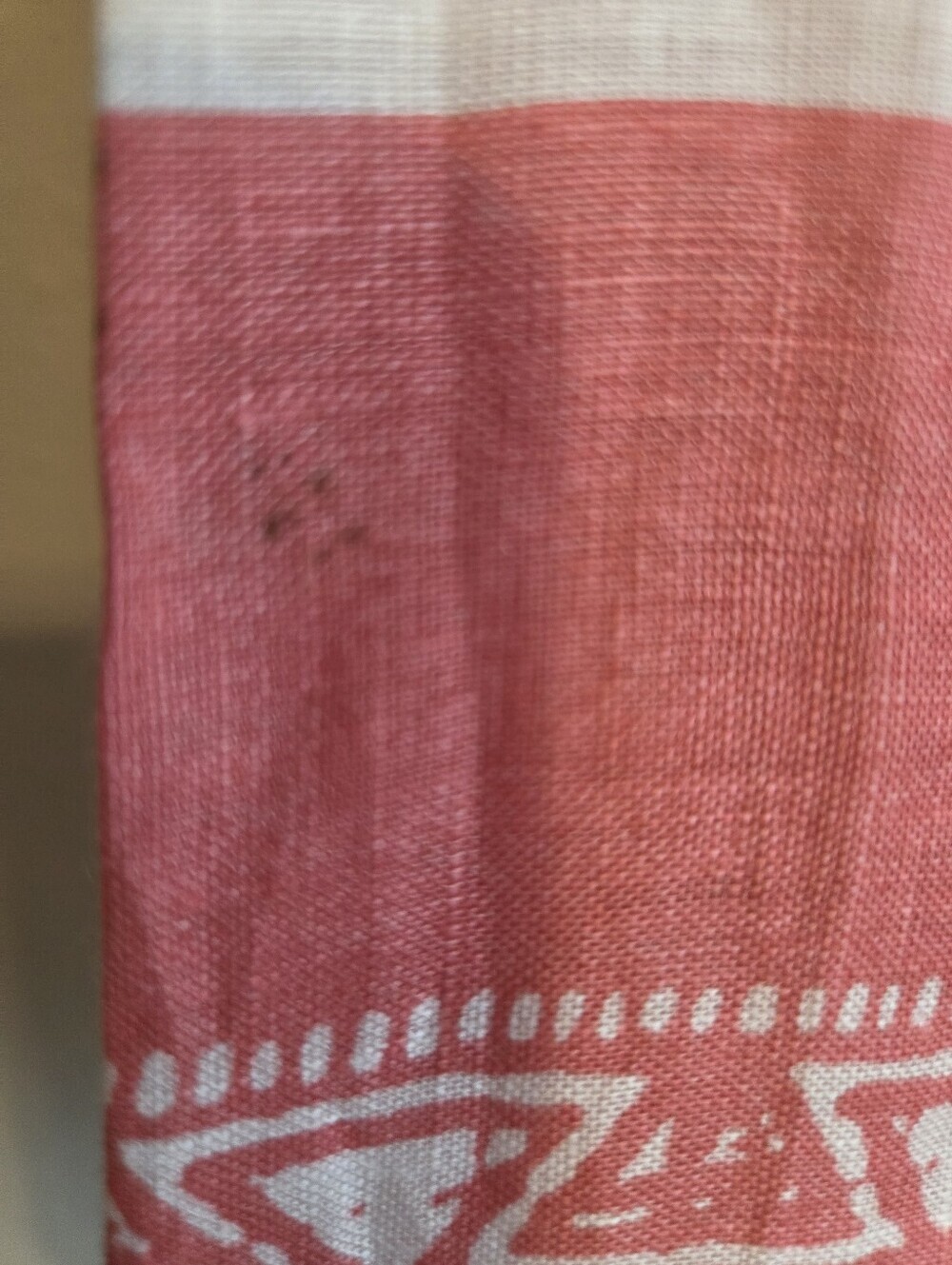 Charter Club Luxury Coral-Pink Printed Linen V-Neck Beaded Tunic Sz XL Vacation - Picture 4 of 11